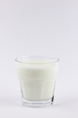 Yogurt in a transparent glass