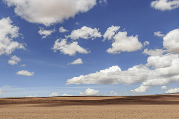 Desert landscape with cloud in the sky