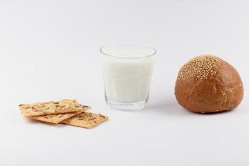 Yogurt in a transparent glass
