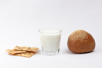 Yogurt in a transparent glass