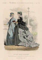 Fototapeta na wymiar Costume May 1868. Date: 1868