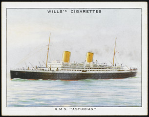 Steamships - 'Asturias'. Date: 1934