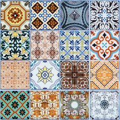 Papier peint Portugal carreaux de céramique ceramic tiles patterns from Portugal.