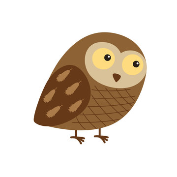 Owl cute in vector
