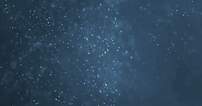 abstract gradient blue background with bokeh and particles flowing, events festive holiday overlay ready concept