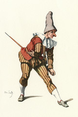 Obraz premium French Theatre - Nivelet. Date: 1584