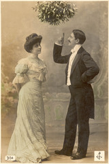 Mistletoe lecture  c. 1900. Date: circa 1900