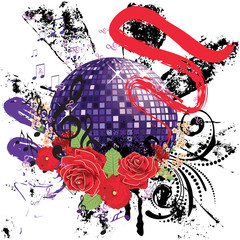 Grunge Purple Disco Ball
