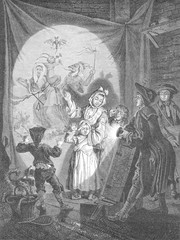 Fototapeta na wymiar Magic Lantern. Date: 18th century