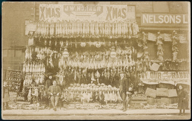 Butcher's Shop. Date: circa 1905
