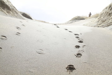 Fussspuren im Sand
