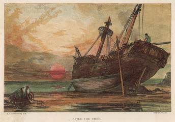 After the Storm  Wreck. Date: 1871