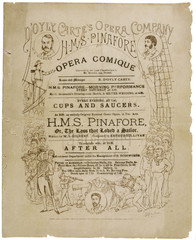 Pinafore - Programme 1. Date: 1878