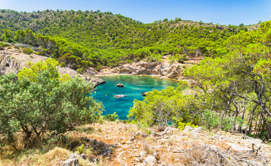 Insel Bucht Strand Mallorca, Calo des Monjo, Spanien Mittelmeer