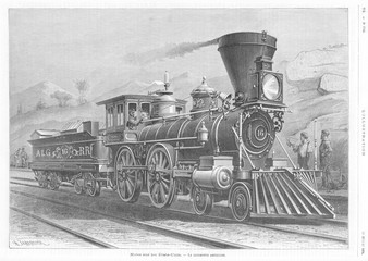 Alleghany Steam Locomotive. Date: 1876
