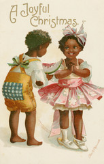 Card - Kids and Melon. Date: 1907