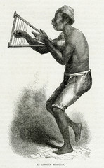 Musician of Dahomey. Date: circa 1860