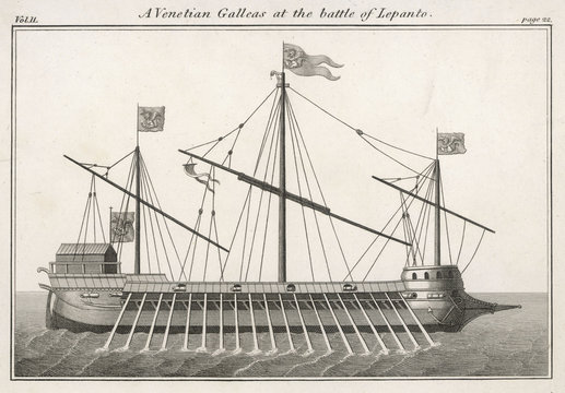 Venetian Galley 1570. Date: circa 1570