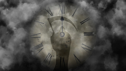 Death in the fog. Quickly passing life. The inevitability of death