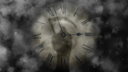 Death in the fog. Quickly passing life. The inevitability of death
