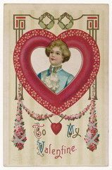 Valentine Card. Date: 1910