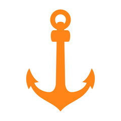Isolated silhouette of an anchor, Vector illustration