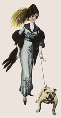 Walking the Dog. Date: 1910