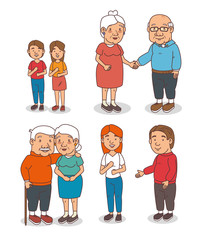 Lovely family cartoon vector illustration graphic design