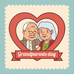 Happy grandparents day vector illustration graphic design