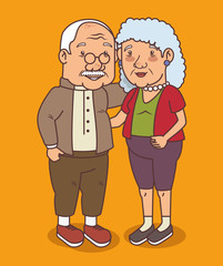 Happy grandparents day vector illustration graphic design