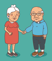 Happy grandparents day vector illustration graphic design