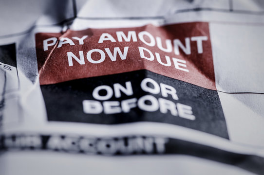 Consumer Credit Debt Payment Now Due Crumpled Notice