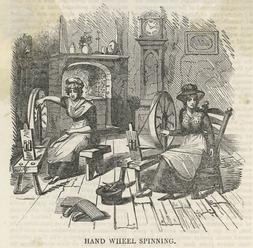 Spinning  England. Date: 1823