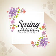 Floral Spring Graphic Design with colorful flowers vector illustration graphic design