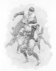 Obraz na płótnie Canvas Us Football Player 1894. Date: 1894