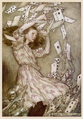 Alice - Cards Fly Up. Date: 1865