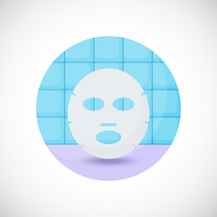 Face mask vector flat icon