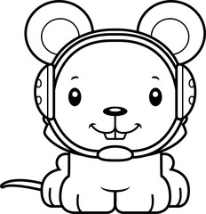 Cartoon Smiling Wrestler Mouse