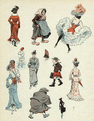 Showing Ankles. Date: 1902