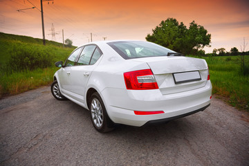 Rear-side view of a car