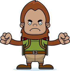 Cartoon Angry Hiker Sasquatch