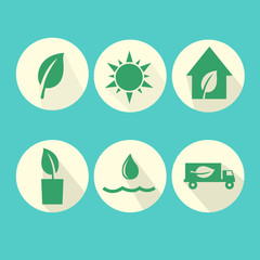 Obraz premium eco icon set