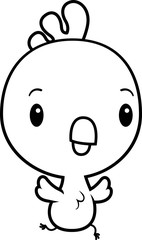 Cartoon Baby Rooster Running