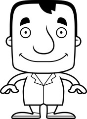 Cartoon Smiling Doctor Man