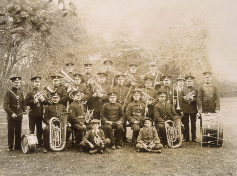 Brass Band Photo 1900. Date: circa 1900
