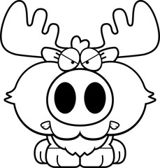 Cartoon Moose Angry