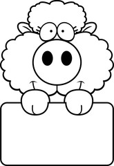 Fototapeta premium Cartoon Lamb Sign