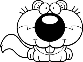 Cartoon Squirrel Smiling