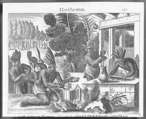 Mexicans Making Drink. Date: circa 1520 - 162426480