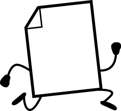 recommend clip art: Running Blank Paper